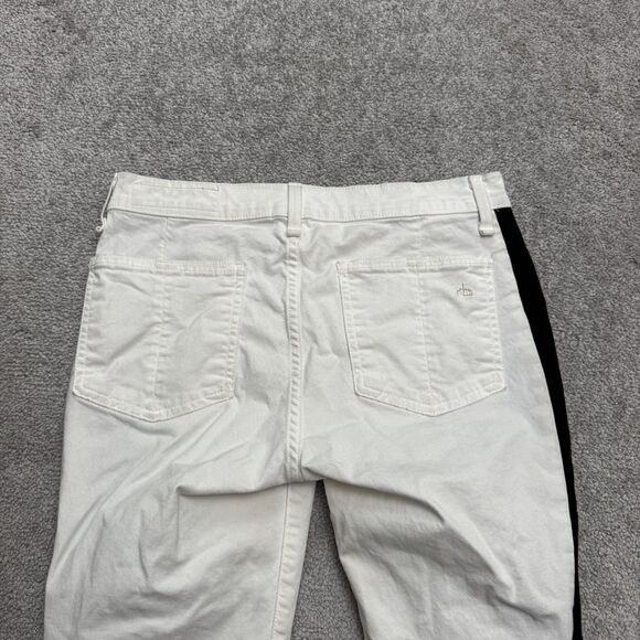 Rag & Bone Colorblock Skinny Ankle Denim Jeans Womens 30 Black White Mid Rise - Picture 5 of 14